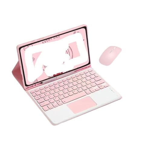 Luopan �^�u���b�g�P�[�X�ƃJ�o�[, �L�[�{�[�h�ƃP�[�X�̃Z�b�g iPad Pro 11 �C���` 2018-2022 ���j�o�[�T���ɍœK(Pink+touch keyboard+mouse)