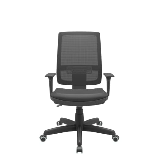 Cadeira Brizza Presidente Rev. Couro Ecologico e Back Plax - Plaxmetal