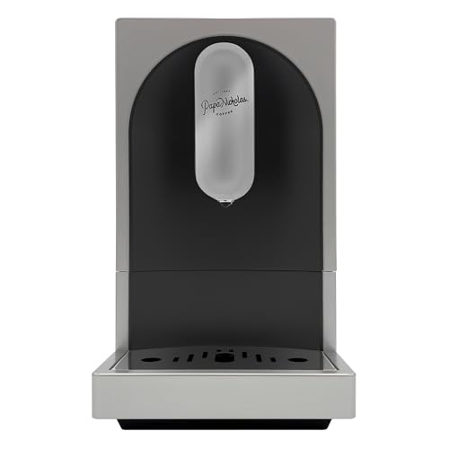 Image of Papanicholas Bean-to-Brew Automatic Espresso Machine with Built-In Burr Grinder, One-Touch Grind, 3oz Espresso to 8oz Coffee, Boost Button, 1-Yr Warranty, Silver