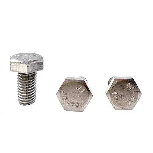 Image of M8 Hex Bolt, M8-1.25 x 16mm Hex Head Screw Bolts, 304 Stainless Steel, Fully Threaded, Plain Finish, Hex Tap Bolts 20Pcs (M8x16mm)