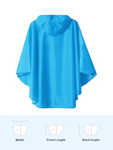 Image of SaphiRose Lightweight Kids Rain Poncho Jacket Waterproof Outwear Rain Coat