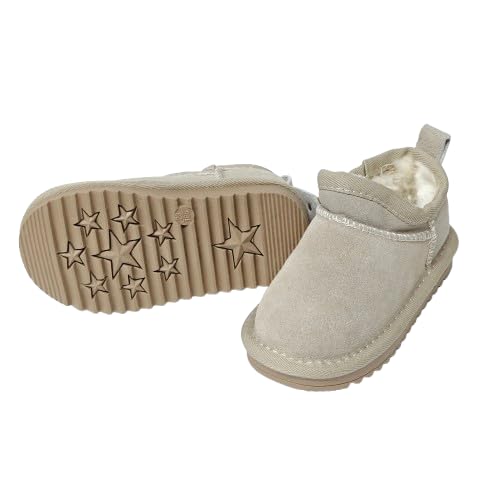 Unisex Kids' Suede Outdoor Slip-On Shearling Boots, Snow boots (grey, Little Kid, 11, Numeric Range, US Footwear Size System, 11.5, Medium)3