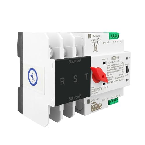 Commutateur de Transfert Automatique 3P 125A Triphasé pour Rail DIN - 3