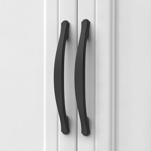 Image of Asidrama 10 Pack 5 Inch(128mm) Matte Black Kitchen Cabinet Handles Cabinet Pulls Kitchen Cabinet Hardware for Cupboard Drawer Pulls