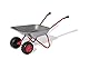 Rolly Toys Kinderschubkarre Doppelrad (Farbe silber/rot, Gartenschubkarre, Metallschubkarre, Spielzeug für Kinder ab 2,5 Jahren, belastbar bis 25 kg, Gartenwerkzeug für Kinder) 271849
