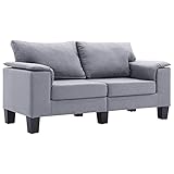 sofa cama 160 cm ancho Color: Gris claro; Material: Estructura de MDF, tapicería de tela (100% poliéster), patas de plástico; Dimensiones: 145 x 70 x 75 cm (ancho x profundo x alto)