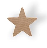 Wood Star ¾”,Small Star, Natural Unfinished Wooden Star Cutout Shape (3/4 Inch) - Bag of 500