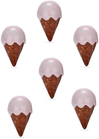 Perilla Home Set of 6 Softy Ceramic Knob Cone Small Knobs Kitchen Cabinet Cupboard Glass Door Dressser Wardrobe and Drawers Pull Knob