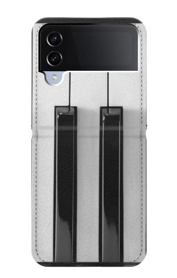 Housse cuir Galaxy Z Flip 4 motif piano, étui clapet élégant et chic