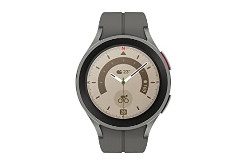 Samsung Galaxy Watch 5 Pro 45Mm Lte Smartwatch W/ Body, Health, Fitness And Sleep Tracker, Improved Battery, Sapphire Crystal Glass, Titanium Frame, Gps Route Tracking, Us Version, Gray #TOP6
