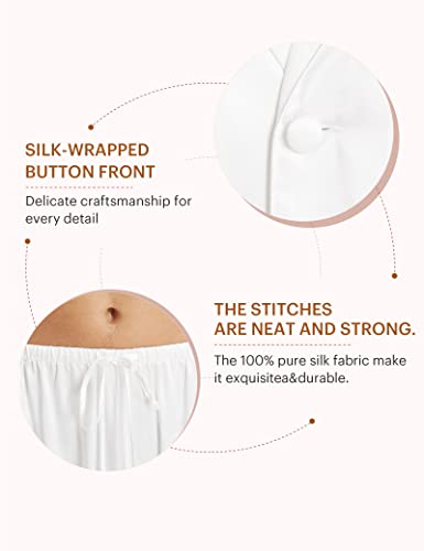 Image of LilySilk 100% Silk Pajamas for Men Soft 19MM Real Mulberry Silk Sleepwear Mens Silk Pajamas Set Lightweight Male Pjs