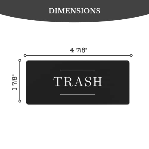 6 Autocollants Recyclage Pour Poubelle - Vinyle Bleu/noir - 5 Pouces - Neuf