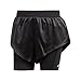adidas Women's Power Aeroready Two-in-One Shorts, Black/White, XX-Large