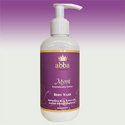 ABBA OIL MYRRH Body Wash With Pump 8oz Bottle - ABBA JERUSALEM