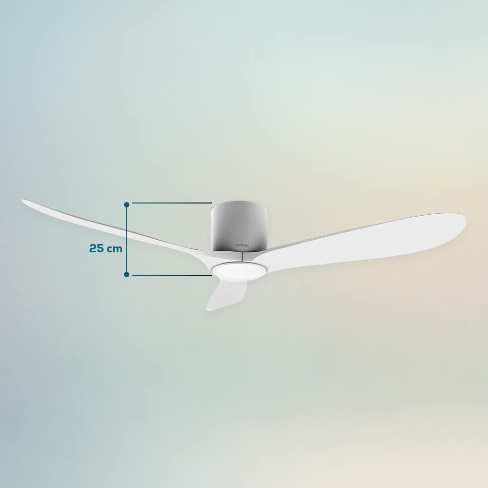 Cecotec – Ventilateur de plafond 132 cm avec lumière LED 20W – 6 vitesses – Moteur 40W silencieux – Protection IP44 pour intérieur et extérieur