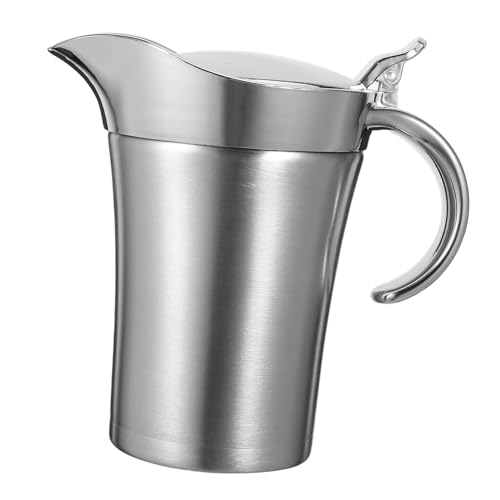 IMIKEYA Insulated Stainless Steel Gravy Boat Thermal Sauce Jug for Family Dinners and Special Occasions Easy-Clean Sauce Dispenser with Enhanced Heat Retention