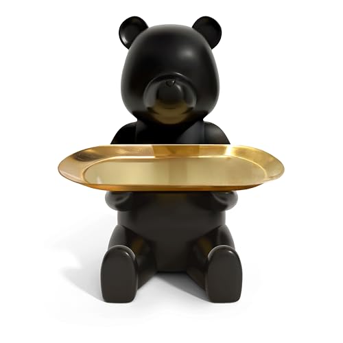 Key Bowl for entryway Table Key Tray Key Dish Apartment Decor House Warming Gifts Unique Home Decor Bookshelf Decoration Entryway Decor Ideas & Bedside Table Decor (Matte Black)