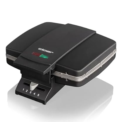 Cloer 1440 Brüsseler Waffeleisen für traditionelle Belgische Waffeln, 930 W, Backampel, schwarz lackiertes Metallgehäuse – Bild 5