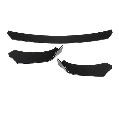 AUTO MT Universal JDM 3-pcs Front Bumper Splitter Car Front Lip Chin Bumper Body Kit Front Bumper Lip Splitter Drift AUTO Racing JDM Splitter Bumper Spoiler (3PC/SET FRONT BUMPER SPLITTER)