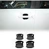 Exterior Door Handle Bowl Cover Protection Trim Accessories Compatible with Toyota Land Cruiser Prado/Lex@us GX 2024 2025, ABS Car Door Bowl Scratch Protector Cover, 4PCS Bright Black