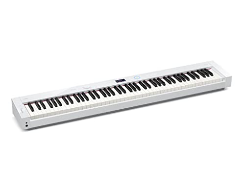 Casio PX-S7000 Privia Digital Piano - White Bundle with Bench, Stand, Triple Pedal Unit, Headphones, Instructional Book, Online Lessons, Instructional DVD, and Austin Bazaar Polishing Cloth