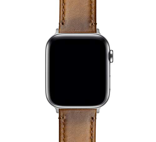 Image of BARTON WATCH BANDS - Top Grain Leather Watch Bands Compatible with Apple Watch Models - 1, 2, 3, 4, 5, 6, 7, 8, 9, 10, SE, Ultra & Ultra 2