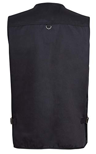 shelikes Mens Multi Pocket Vest Jacket Outdoor Fishing Camping Waistcoat Travelling Hiking Gilet Black 3XL - Image 9