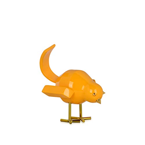 World Art TW60284 Resin Sculpture Yellow Bird, Resin, 14x11x14 Cm, Multicolour