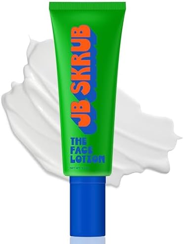 JB SKRUB The Face Lotion - Hydrating Skin Care for Kids and Teens, Acne Face Moisturizer, Fast-Absorbing & Oil-Control, Blue Light Protection, Vegan & Cruelty-Free, 1.7 oz