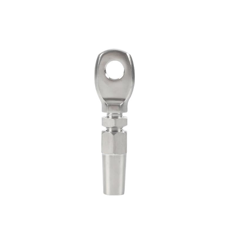 Abrazaderas De Cuerda De Cable Terminal de Ojo sin Swageless de Acero Inoxidable 316, 5 uds., for Montaje de Terminal de Cuerda de barandilla de Cable de 3mm Clips De Cuerda De Cable