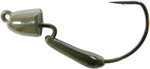 Z-man, Finesse Bulletz Jighead, Freshwater, 1/15 oz, #1 Hook, Green Pumpkin, Package of 3