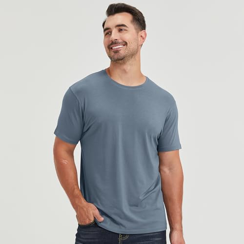 Image of netdraw Men's Ultra Soft Bamboo Viscose Cotton T-Shirt S-3XL | Moisture Wicking, Lightweight, Cool-Touch, Everyday Casual, Lounge, Sleep & Undershirt