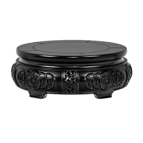 Soporte para macetas de patio con relieve: base de ébano anticaídas 2