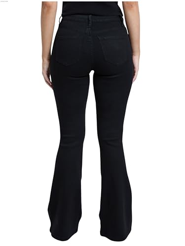 YMI Women's Junior Classic High Rise Flare Jean-Regular Inseam3
