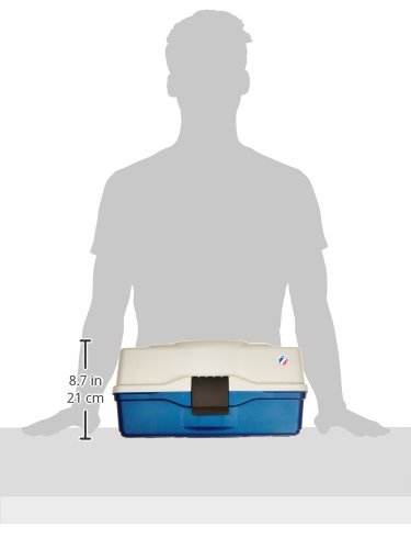 Boîte de 3 plateaux pivotants bleu avec rotation fluide 360
