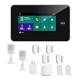 4.3 inch Touch Screen Host,WiFi Home Alarm System Kit, DIY Wireless Security Burglar Alarm System, A