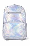Mochila Escolar Holográfica Meninas 17,5'' Juvenil - Poliéster Reforçado (Prata)