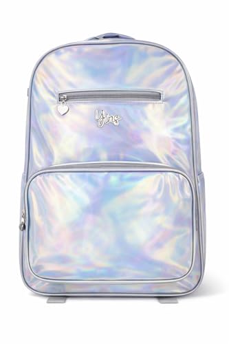 Mochila Escolar Holográfica Meninas 17,5'' Juvenil - Poliéster Reforçado (Prata)