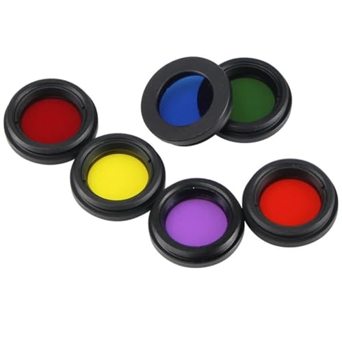 Filtro M28.6 de 1,25 pulgadas para telescopio astronómico con caja de plástico juego de colores 5