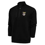 Antigua Benfica Genesis Quarter-Zip Pullover, Black, Large