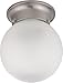 Satco 60-3299 1 Light 6" Ceiling Mount with Frosted White Glass - (1) 13w GU24 Lamp Included