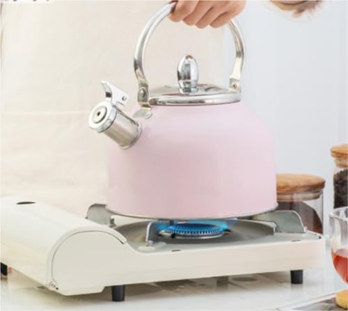 Bouilloire sifflette en acier inoxydable rouge de qualité supérieure