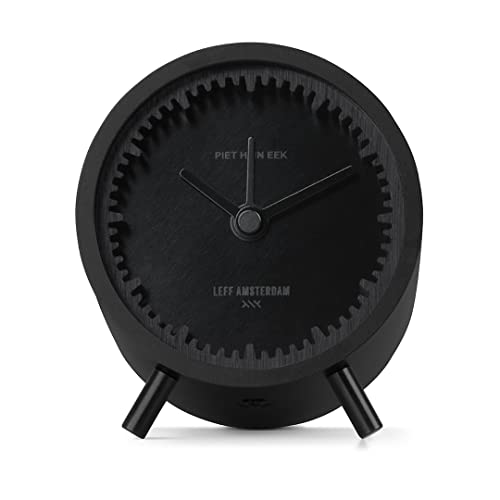 LEFF amsterdam - Reloj despertador de tubo - Negro - Reloj de escritorio o estante - Movimiento de cuarzo