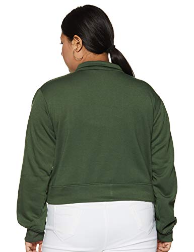 Image of SAFANA Women's Sweatshirt (LSWFS6048-OLIVE-M Olive Medium)