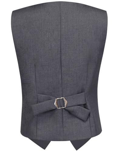 Image of Visaccy Boys Vest Kid Boy Formal Suit Vest for Wedding School | 3 Buttons,Fully Lined,Adjustable Waist,Toddler Boy Dress Vest