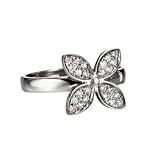 anillo fiorelli opiniones  Fiorelli Anillo de Plata Transparente con Forma de Flor de pavé R3162C