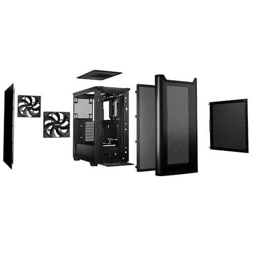 Image of be quiet! Pure Base 501 Airflow Black ATX Case | 2 Preinstalled Pure Wings 3 140mm PWM Fans | Optimized Air Pressure | Compact PC Case | Vertical GPU Installation | USB 3.2 Gen. 2 Type C | BG074