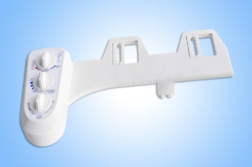 Empava Non-Electric Bidet Seat for O Shape Round Toilets-Slim Design-Soft Close-Dual Nozzles in White with Full Accessories