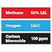 GASCO 34LS-304 Steel Cylinder with 100 PPM Carbon Monoxide, 2.5 % Methane (50 % LEL) , Balance Air (20.9 % Oxygen balance Nitrogen), 34 L Capacity with a CGA 600 Connection, 10.75" Height, 2.9" Width