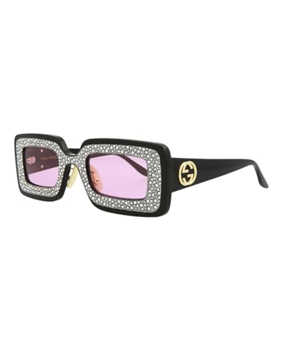 Gucci Square/Rectangle Sunglasses Black Black Pink Luxury Eyewear Made In Italy Acetate Frame Designer Fashion for Everyday Luxury2